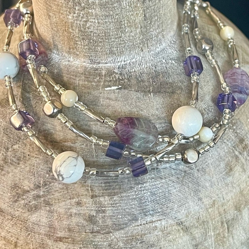 Natural amethyst stone bracelet - Picture 2 of 4